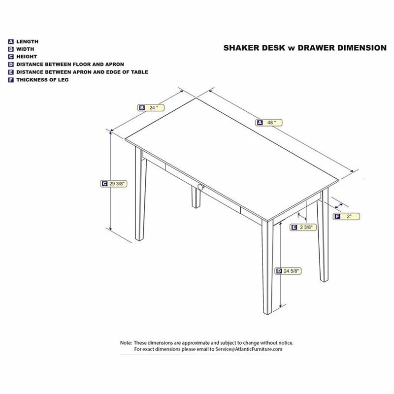 Best deal 🥰 AFI Shaker Writing Desk In White 👍 - Image 3