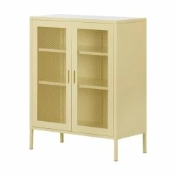 Top 10 π South Shore Furniture Crea Metal Mesh 2-Door Accent Cabinet-Pale Yellow-South Shore π€©
