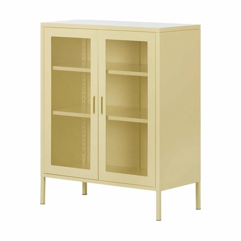 Top 10 π South Shore Furniture Crea Metal Mesh 2-Door Accent Cabinet-Pale Yellow-South Shore π€©