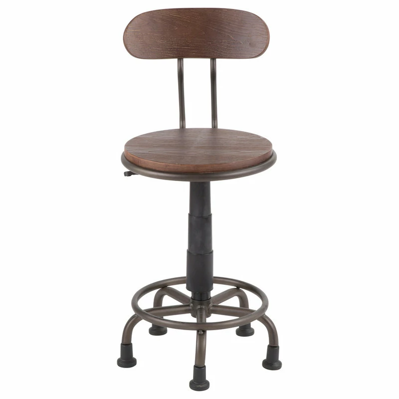 Cheapest ๐ Lumisource Dakota Task Chair, Antique Metal And Espresso Bamboo ๐ฅฐ - Image 3