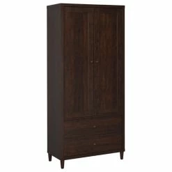 Best Pirce 🥰 Coaster Home Furnishings Coaster 2 Door Casual Wooden Accent Storage Cabinet In Rustic Tobacco 🥰