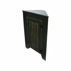 Cheap ๐ Sawdust City Corner Cabinet, Old Black ๐