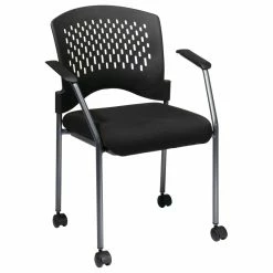 Best deal ✔️ Office Star Products Black Plastic Coal Free Flex Rolling Visitor Chair 🤩