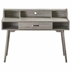 Top 10 🎁 GDFStudio GDF Studio Belinda Mid Century Modern Finished Fiberboard Home Office Desk, Gray ❤️