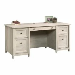 Top 10 😀 Sauder Edge Water Executive Desk In Chalked Chestnut 👏