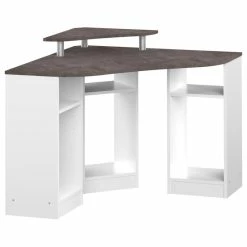 Coupon 🌟 Symbiosis Corner Desk, White/Concrete Look 🎉