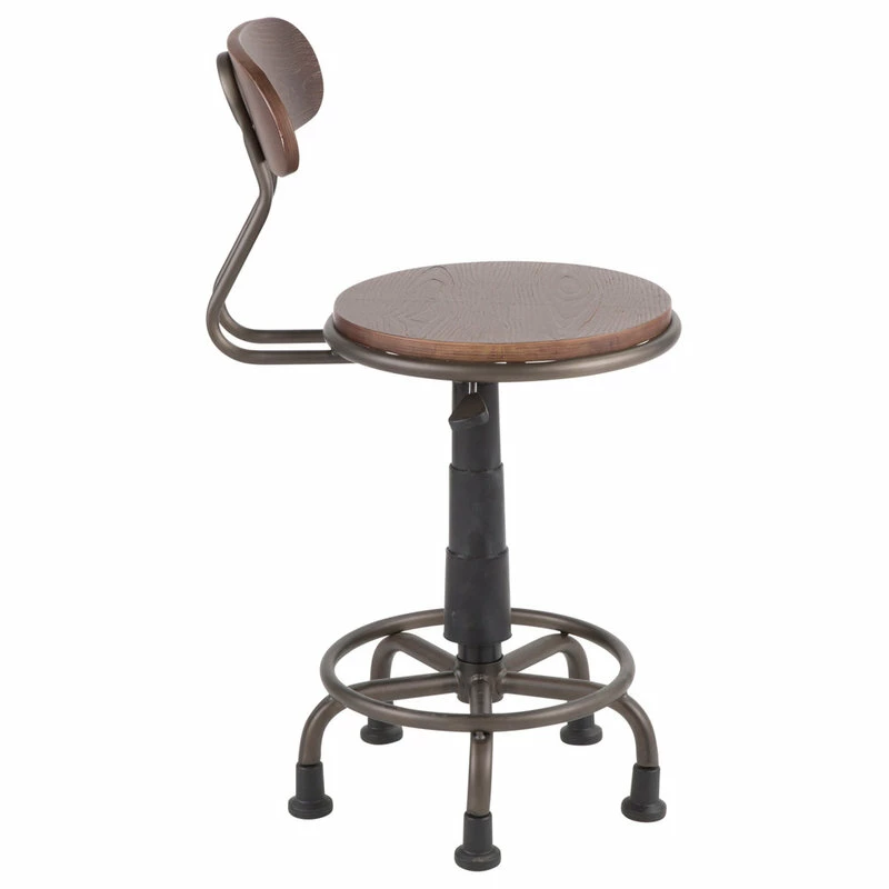 Cheapest ๐ Lumisource Dakota Task Chair, Antique Metal And Espresso Bamboo ๐ฅฐ - Image 2