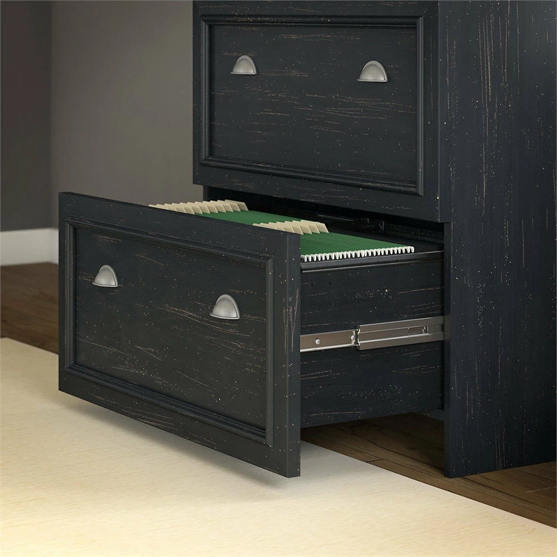 Best deal ๐ Bush Business Furniture Fairview Lateral File Cabinet In Antique Black - Engineered Wood ๐ - Image 2