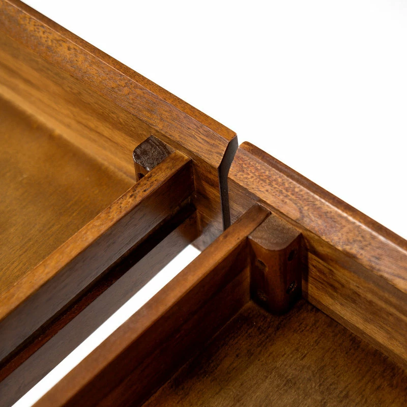 Best Sale 🎉 GDFStudio GDF Studio Elrod Dark Oak Acacia Wood Storage Desk With Rustic Metal Iron Accent 🤩 - Image 9