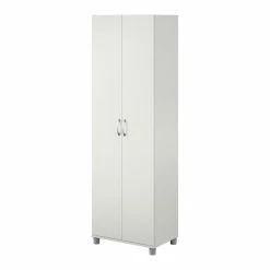 Outlet 😍 Ameriwood Home SystemBuild Lonn 24" Utility Storage Cabinet In White 👍