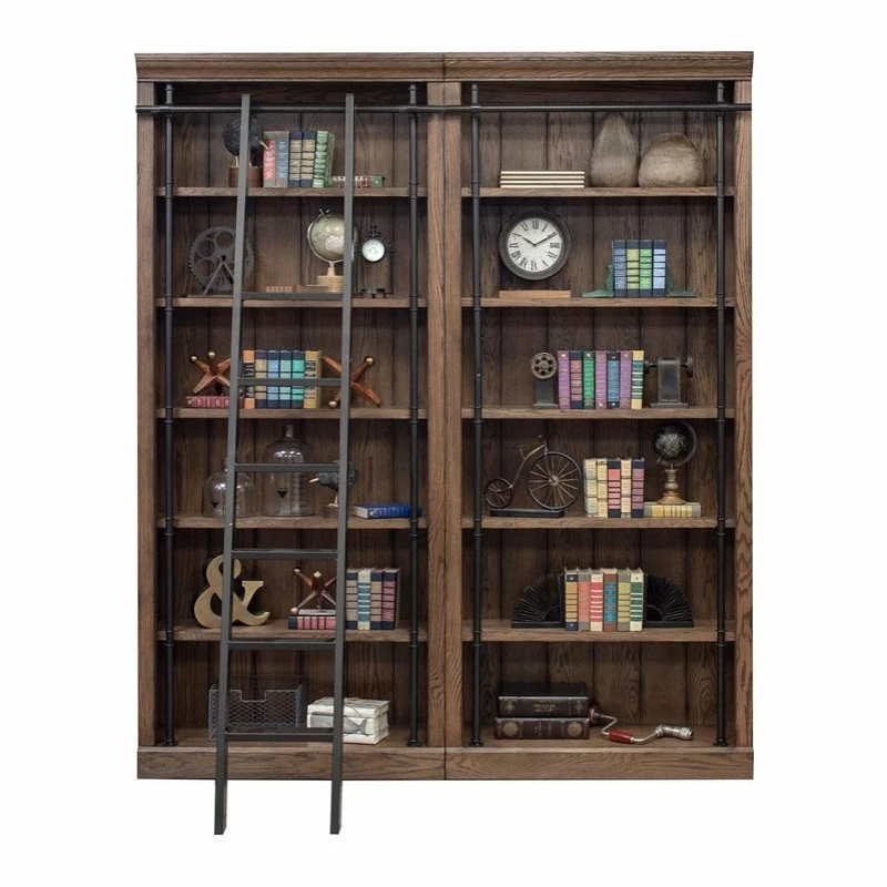 Top 10 ๐ Martin Furniture Modern 5-Adjustable Shelf 3 PC Tall Wood Bookcase In Wall Oak ๐ - Image 2