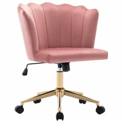Best reviews of 🔔 Duhome Elegant Lifestyle Seashell Channel Tufted Velvet Task Chair, Pink ❤️