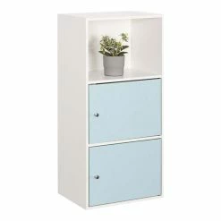 Deals ❤️ Convenience Concepts Xtra Storage 2 Door Cabinet With Seafoam And White Wood Finish 👍
