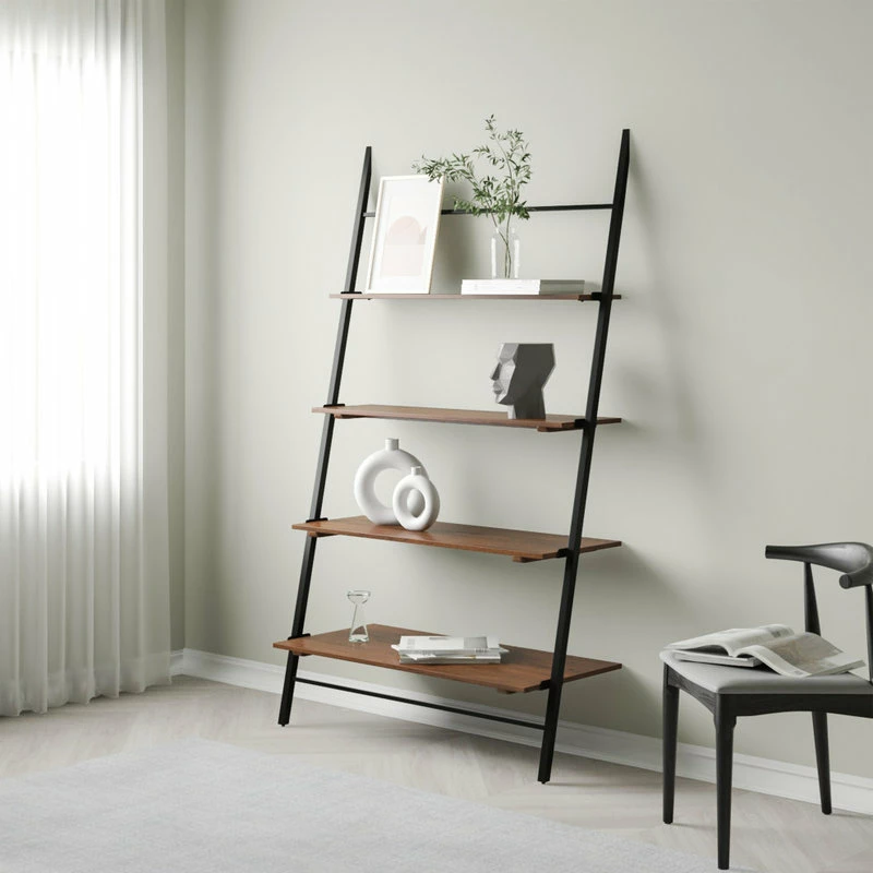 Budget 🥰 Madeleine Home Inc. Lasalle Ladder Shelf, Walnut ⭐ - Image 4