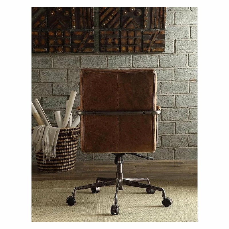 Budget ✨ Sleep And Play USA Antonio Leather Executive Office Chair, Vintage Brown 😉 - Image 4
