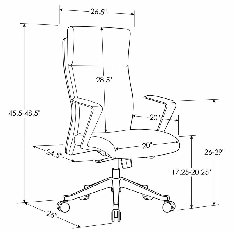 New 𧨠Zuri Furniture Draper Modern Adjustable Executive Chair Dark Teal Top Grain Leather π - Image 7