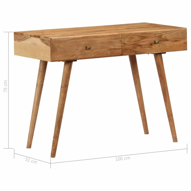 Cheap โจ Vida XL LLC VidaXL Solid Acacia Wood Desk Sturdy Console Computer Study Writing Table ๐ - Image 8