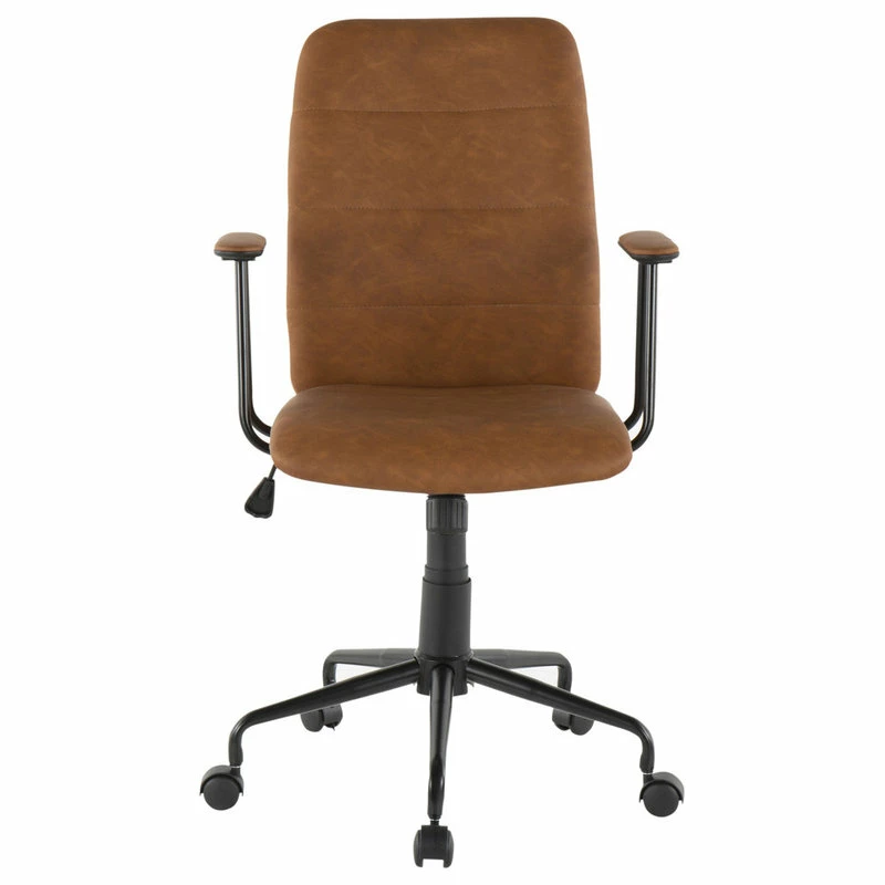 Cheap ๐ฅ Lumisource Fredrick Contemporary Office Chair In Brown Faux Leather โญ - Image 3