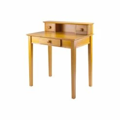 Best Sale ❤️ Winsome Trading, Inc Studio Home Office Desk And Hutch, Honey Pine ✨