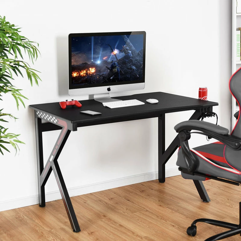Hot Sale 🎉 Costway Gaming Desk Computer Table E-Sports K-Shaped W/ Cup Holder Hook New 🔔 - Image 3