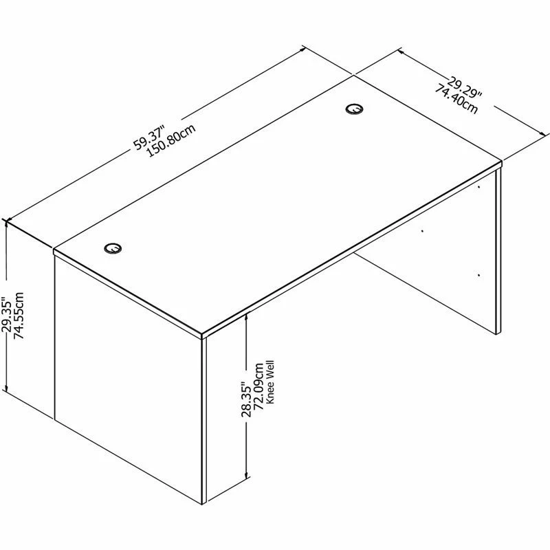 Cheapest ❤️ Bush Business Furniture Studio C 60W X 30D Office Desk In White - Engineered Wood 😀 - Image 4