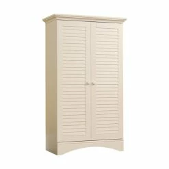 Discount ๐ Sauder Harbor View Storage Cabinet In Antiqued White โค๏ธ