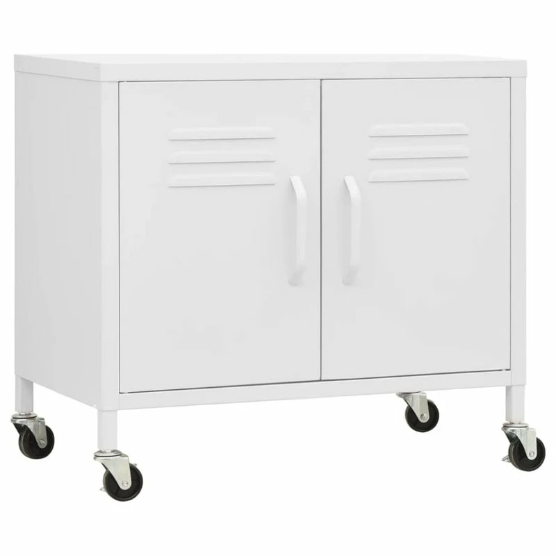 Cheap 🤩 Vida XL LLC VidaXL Storage Cabinet White Steel Cupboard Bookcase Display Cabinet Furniture ✨
