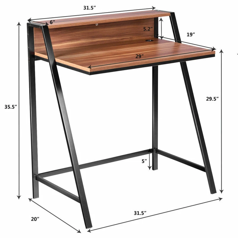 Best reviews of 👏 Costway 2 Tier Computer Desk PC Laptop Table Study Writing Home Workstation 🤩 - Image 3