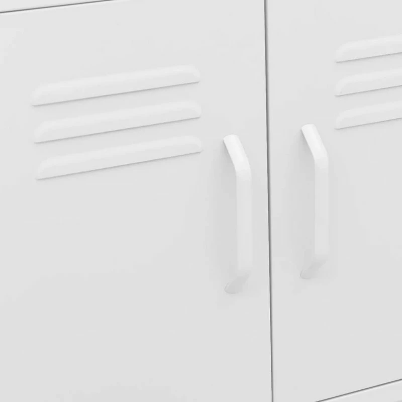 Cheap 🤩 Vida XL LLC VidaXL Storage Cabinet White Steel Cupboard Bookcase Display Cabinet Furniture ✨ - Image 3