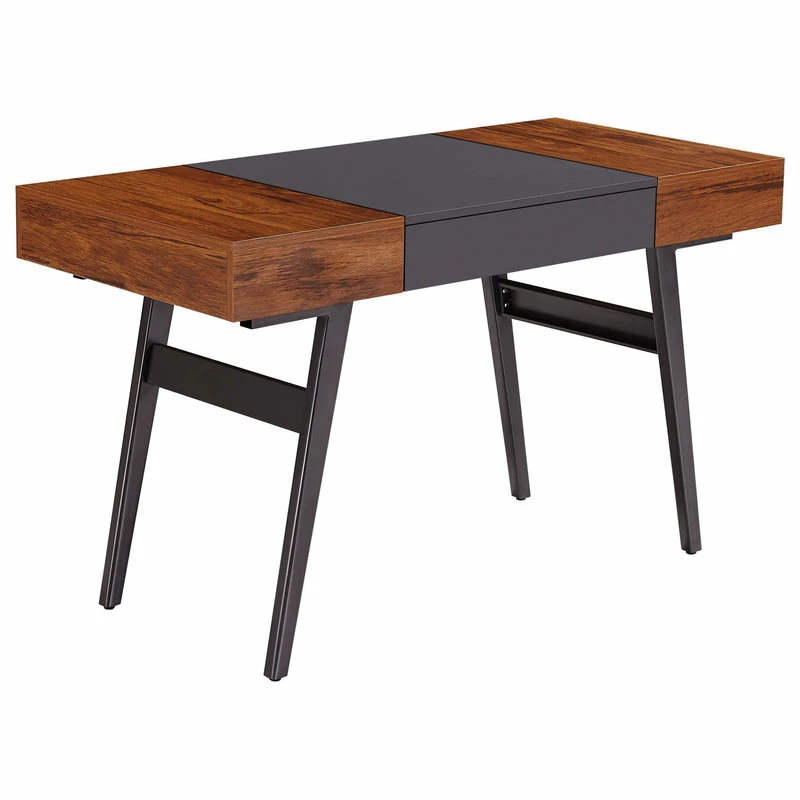 Budget π Rta Products- L Techni Mobili Expandable Modern Desk With Storage, Mahogany π―