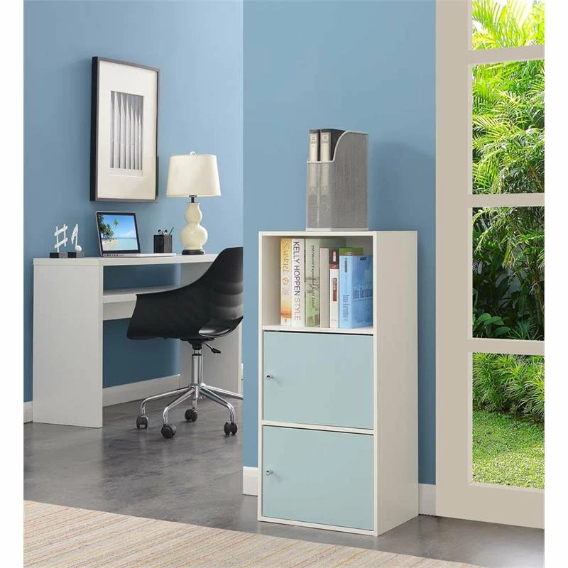 Deals โค๏ธ Convenience Concepts Xtra Storage 2 Door Cabinet With Seafoam And White Wood Finish ๐ - Image 2
