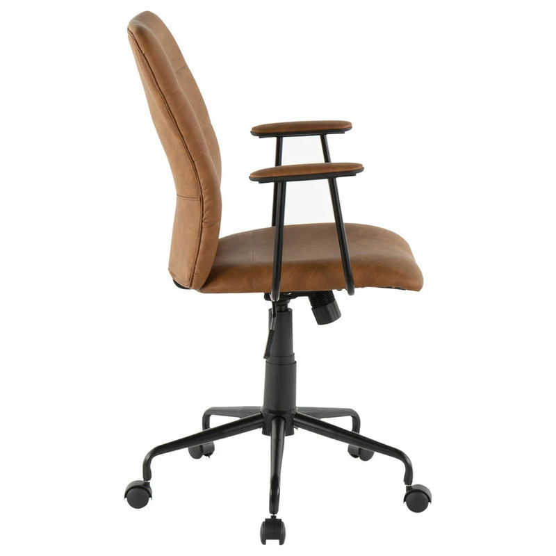 Cheap ๐ฅ Lumisource Fredrick Contemporary Office Chair In Brown Faux Leather โญ - Image 2
