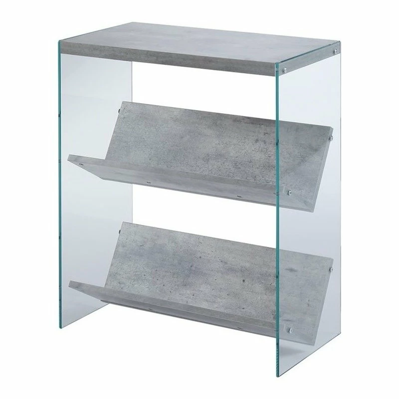 Best Pirce โญ Convenience Concepts SoHo Bookcase In Gray Faux Birch Wood Finish ๐