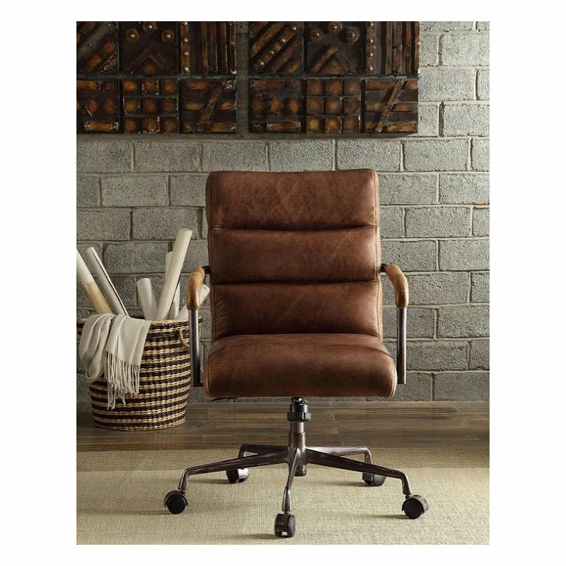 Budget ✨ Sleep And Play USA Antonio Leather Executive Office Chair, Vintage Brown 😉 - Image 2
