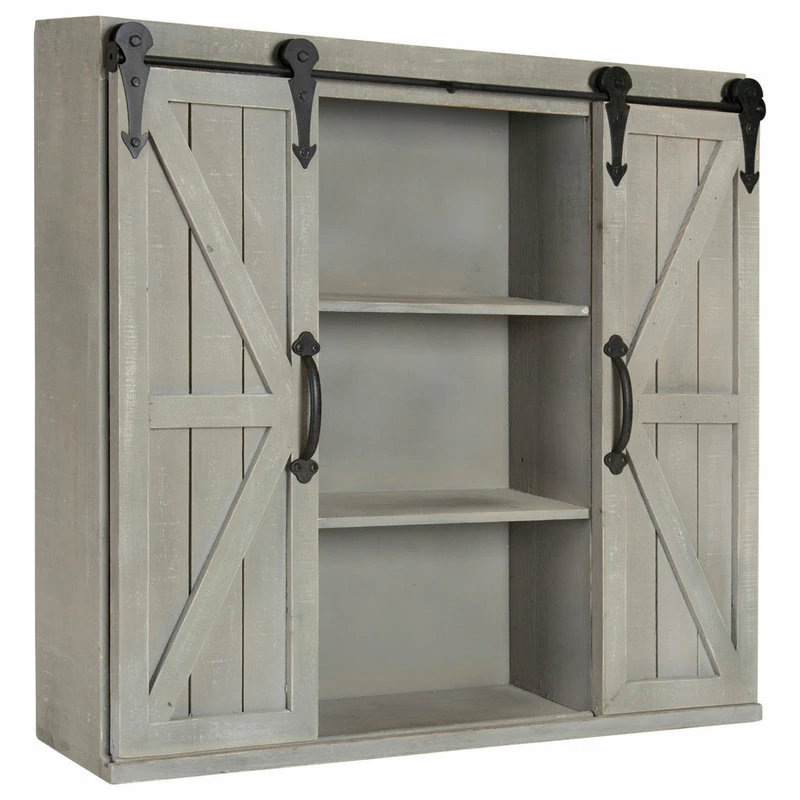 Buy π₯° Uniek Kate And Laurel Cates Rustic Wood Decorative Cabinet With Sliding Barn Doors, Gr β