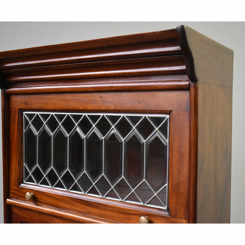 Best deal 🥰 Crafters And Weavers Legacy Solid Mahogany 4 Stack 24" Wide Barrister Bookcase, Brown Walnut 😍 - Image 2