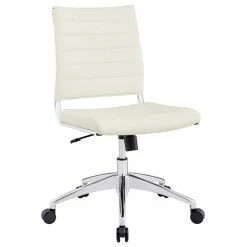 Top 10 π― LexMod Jive Armless Mid Back Faux Leather Office Chair, White π
