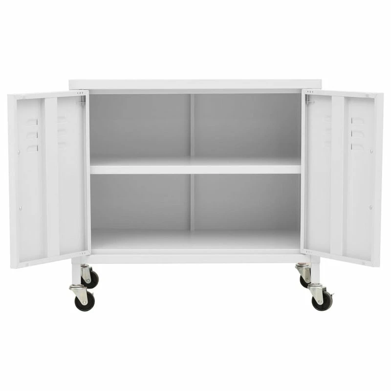 Cheap 🤩 Vida XL LLC VidaXL Storage Cabinet White Steel Cupboard Bookcase Display Cabinet Furniture ✨ - Image 7