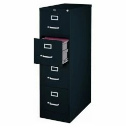Buy 🧨 Hirsh Industries LLC Hirsh 22-in Deep Metal 4 Drawer Letter Width Vertical File Cabinet Black ❤️