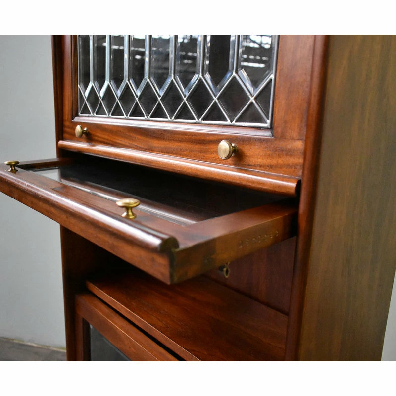 Best deal 🥰 Crafters And Weavers Legacy Solid Mahogany 4 Stack 24" Wide Barrister Bookcase, Brown Walnut 😍 - Image 3