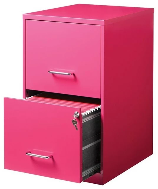Deals ๐ฅ Hirsh Industries LLC Space Solutions 18" Deep Metal 2 Drawer Metal File Cabinet Pink โ