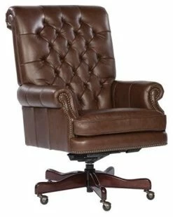 Coupon 😀 Hekman Furniture Hekman Coffee Leather Executive Chair 😀